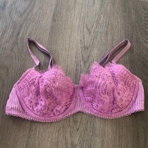 Victoria’s Secret light purple unlined lace bra